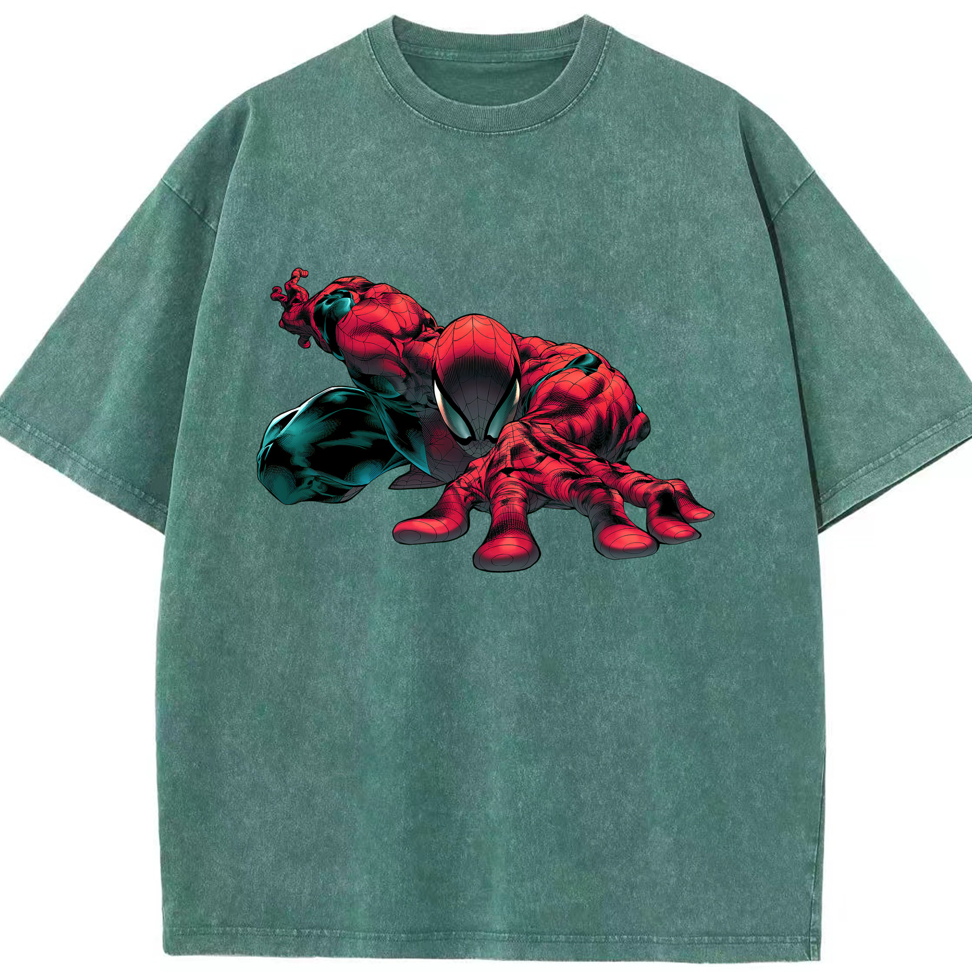 （画像用） Spider Man スパイダーマン 綿100% ヴィンテージ風 半袖Tシャツ（フロントプリント）